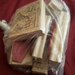 7c. Bag of Random Wooden ink stamps